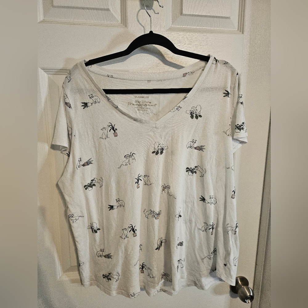 Torrid women's plus size cats and plants classic fit T size 1